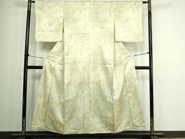 平和屋着物■上質な小紋 草花文 乱菊 正絹 逸品 DAAW9949sf