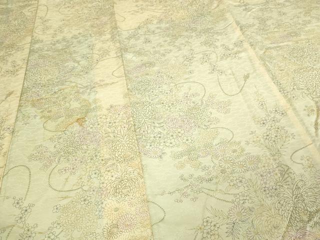 平和屋着物■上質な小紋 草花文 乱菊 正絹 逸品 DAAW9949sf