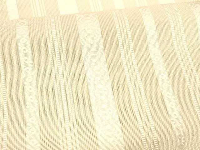 平和屋着物*夏物 本場筑前博多織 八寸名古屋帯 紗献上 薄卵色 正絹 逸品 DAAX0047cm