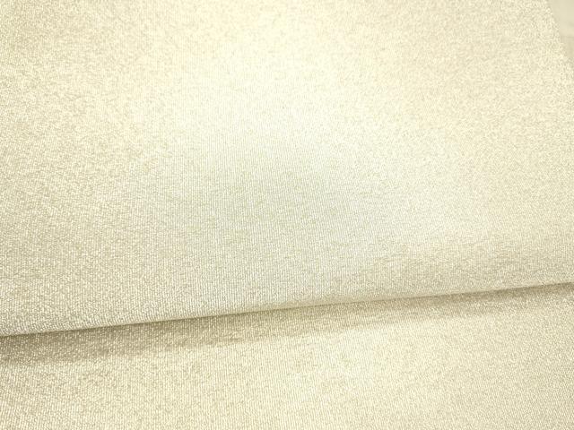 平和屋着物●国際的伝統工芸作家 十二代・藤林徳扇 苑寿 綴れ 両面 全通柄袋帯 駒刺繍 総刺繍 抽象草葉文 金銀糸 正絹 逸品 DAAX0096cm