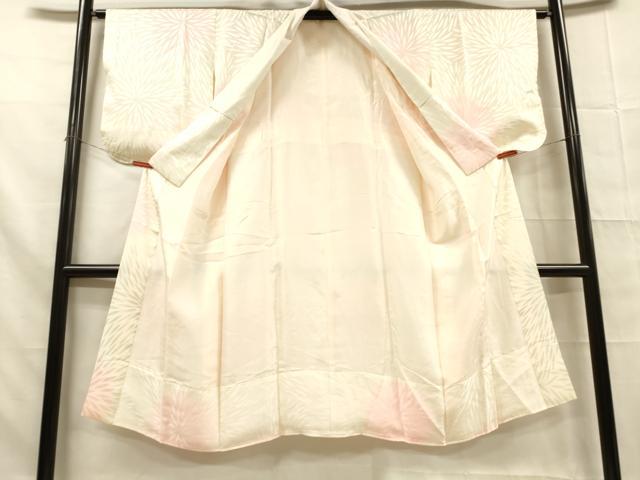 平和屋着物■長襦袢 袷 舞花地紋 暈し染め 正絹 逸品 DAAX0138cm