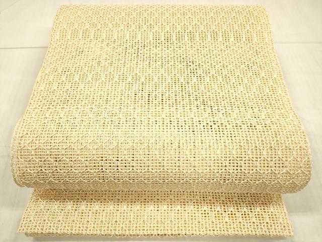 平和屋着物*夏物 八寸名古屋帯 抽象文様 肌色 正絹 逸品 DAAX0179cm