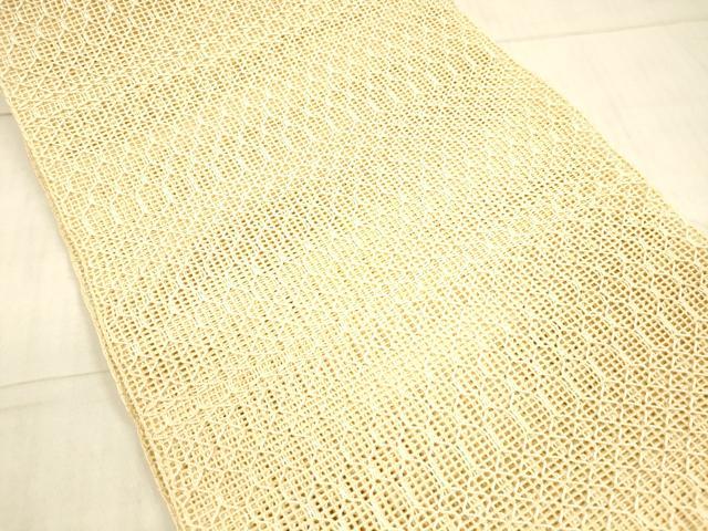平和屋着物*夏物 八寸名古屋帯 抽象文様 肌色 正絹 逸品 DAAX0179cm