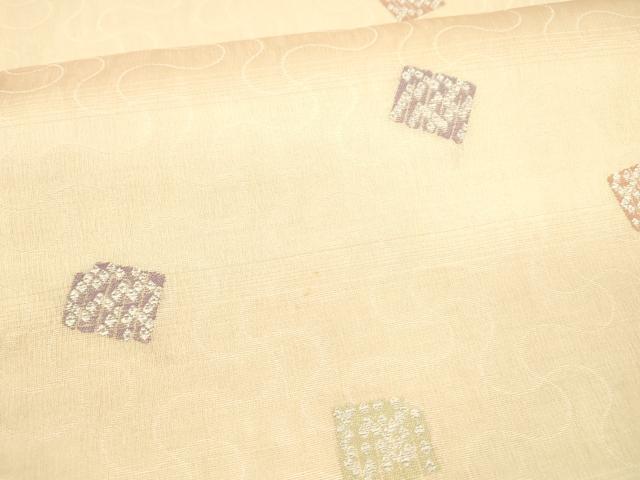 平和屋着物*夏物 全通柄袋帯 源氏香 銀糸 正絹 逸品 DAAX0186cm