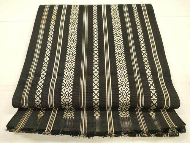 平和屋着物*夏物 本場筑前博多織 八寸名古屋帯 紗献上 正絹 逸品 DAAX0202cm