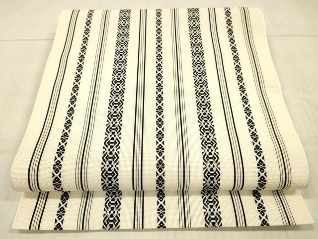 平和屋着物*夏物 本場筑前博多織 八寸名古屋帯 紗献上 正絹 逸品 DAAX0204cm