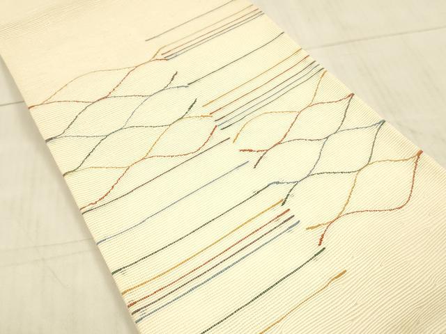 平和屋着物*夏物 太鼓柄袋帯 抽象文様 正絹 逸品 DAAX0256cm