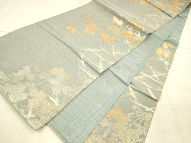 平和屋着物*夏物 六通柄袋帯 籬蔦の葉文 金糸 正絹 逸品 DAAX0263cm