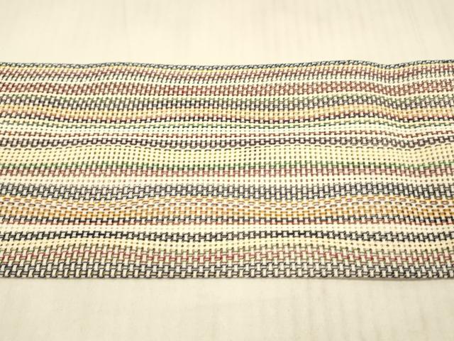 平和屋着物*夏物 八寸名古屋帯 間道 正絹 逸品 DAAX0281cm