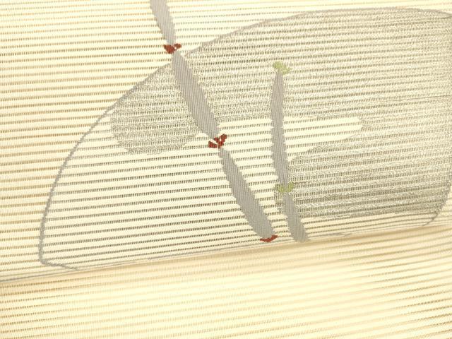 平和屋着物*夏物 絽綴れ 八寸名古屋帯 抽象文様 銀糸 正絹 逸品 DAAX0284cm