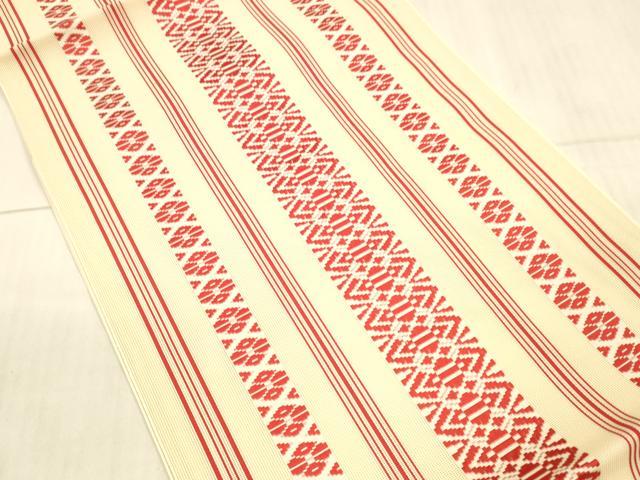 平和屋着物*夏物 本場筑前博多織 八寸名古屋帯 紗献上 正絹 逸品 DAAX0296cm