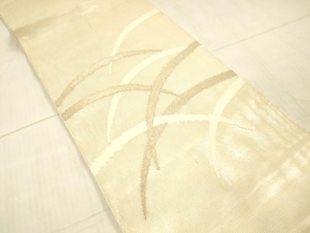 平和屋着物*夏物 太鼓柄袋帯 草葉文 金銀糸 正絹 逸品 DAAX0312cm