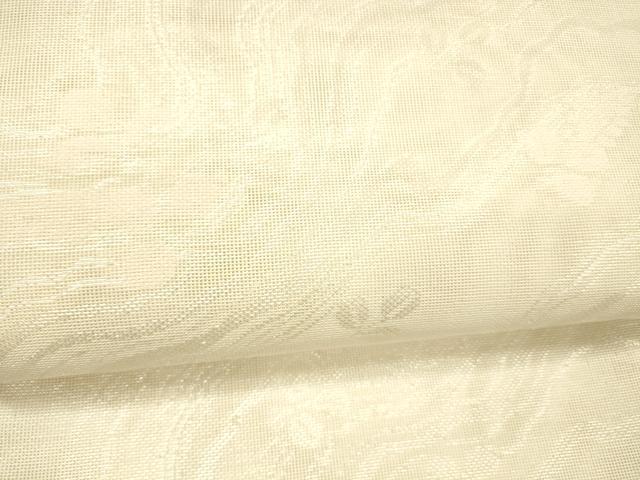 平和屋着物*夏物 六通柄袋帯 流水草葉文 銀糸 正絹 逸品 DAAX0324cm