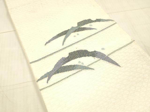 平和屋着物*夏物 太鼓柄袋帯 すくい織 雪芝文 金糸 正絹 逸品 DAAX0330cm