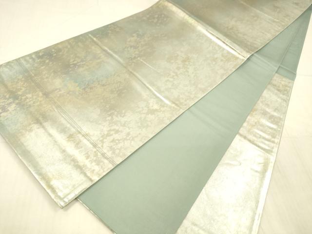 平和屋着物▼六通柄袋帯 霞文 金銀糸 引箔 正絹 逸品 DAAX0359cm