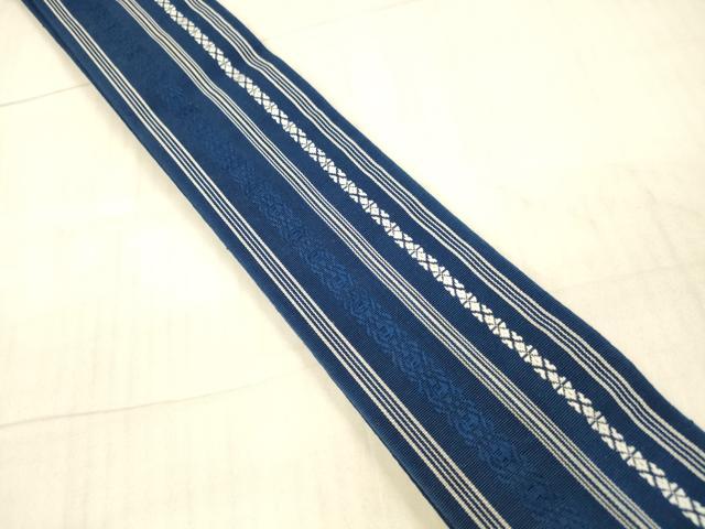 平和屋着物●男性 本場筑前博多織 角帯 献上 正絹 逸品 DAAX0395cm