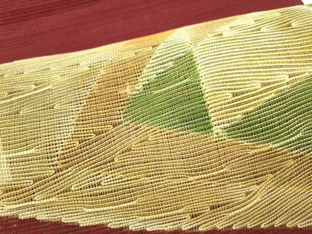 平和屋着物*夏物 絽綴れ 八寸名古屋帯 抽象文様 正絹 逸品 DAAX0458cm
