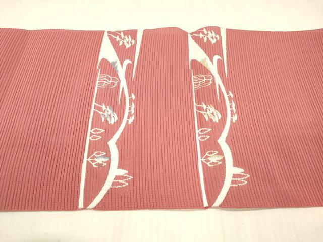 平和屋着物*夏物 西陣 安田つづれ工房謹製 絽綴れ 八寸名古屋帯 風景文 正絹 逸品 DAAX0481cm
