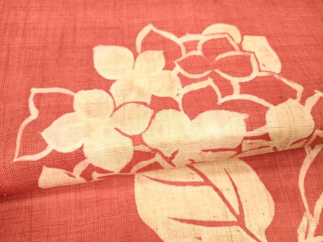 平和屋着物*夏物 太鼓柄袋帯 型染 紫陽花 正絹 逸品 DAAX0499cm