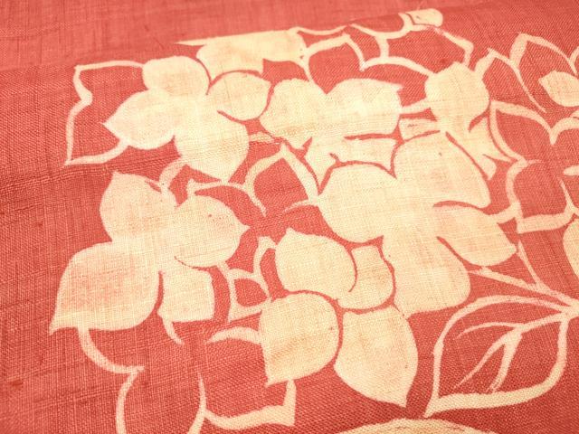 平和屋着物*夏物 太鼓柄袋帯 型染 紫陽花 正絹 逸品 DAAX0499cm