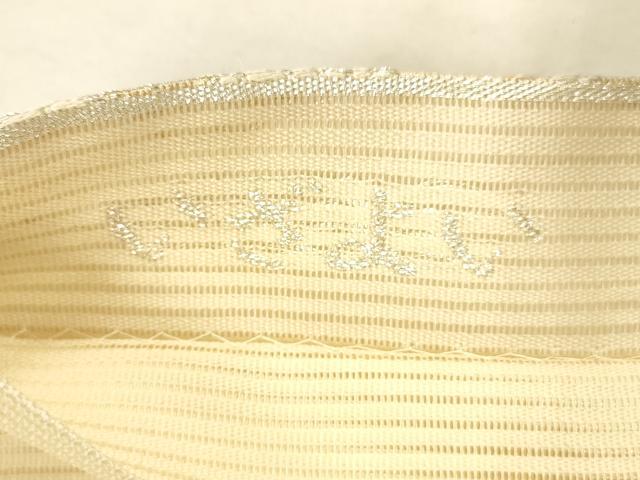 平和屋着物*夏物 六通柄袋帯 唐織 いざよい 草花文 金銀糸 正絹 逸品 DAAX0511cm