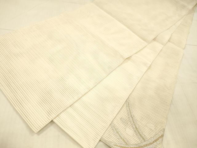 平和屋着物*夏物 絽綴れ 太鼓柄 京袋帯 流水草葉文 金銀糸 正絹 逸品 DAAX0512cm