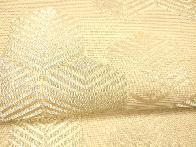 平和屋着物*夏物 六通柄袋帯 玉すだれ 松葉文 金銀糸 正絹 逸品 DAAX0514cm