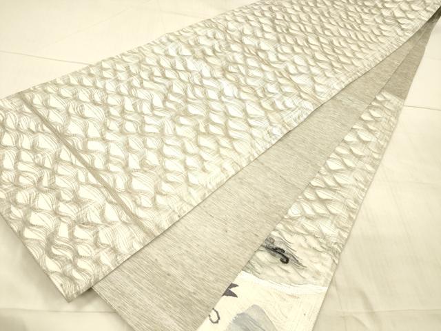 平和屋着物*夏物 太鼓柄袋帯 唐草文 金銀糸 正絹 逸品 DAAX0515cm