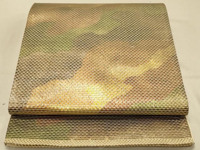 平和屋着物◎六通柄袋帯 道長文 金糸 正絹 逸品 DAAX0654jm