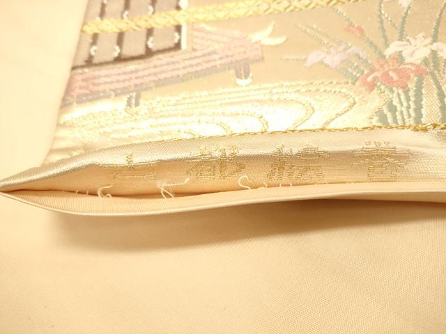 平和屋着物◎六通柄袋帯 唐織 古都絵巻 金糸 正絹 逸品 DAAX0869jm