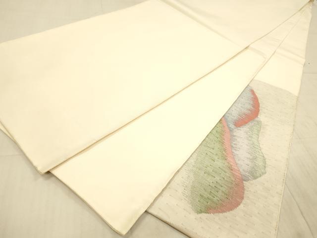 平和屋着物◎太鼓柄袋帯 すくい織 重山文 正絹 逸品 DAAX0935jm