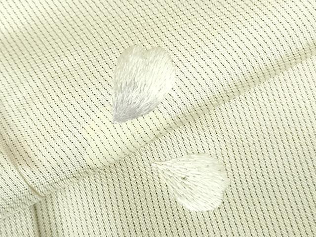 平和屋着物●本場縞大島紬 訪問着 総刺繍 舞桜文 ロング丈 正絹 逸品 DAAX1278op