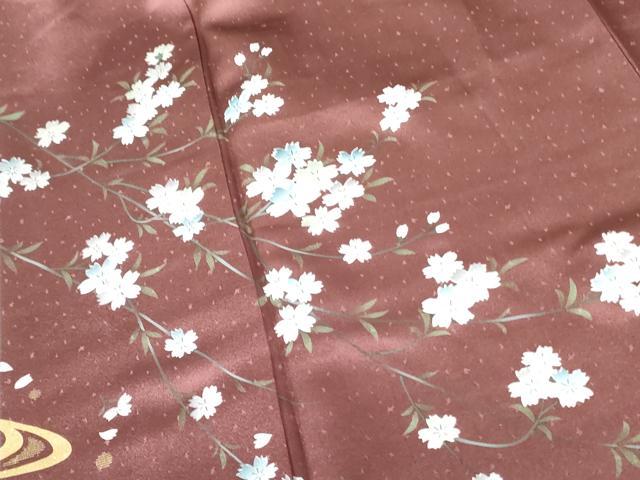 平和屋着物●訪問着 枝垂れ桜 流水文 金彩 正絹 逸品 DAAX1403op