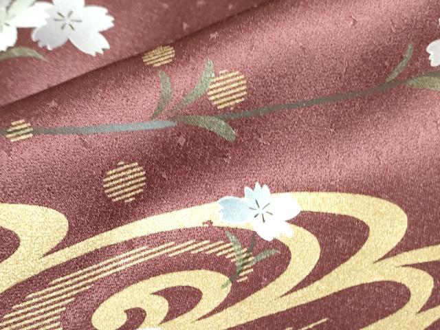 平和屋着物●訪問着 枝垂れ桜 流水文 金彩 正絹 逸品 DAAX1403op