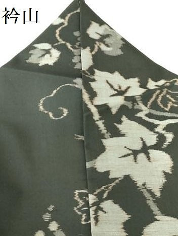 平和屋着物●上質な紬 蔦の葉文 正絹 逸品 DAAX1410op