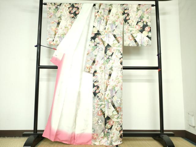 平和屋着物●創業460年・千總 小紋 地紙花文 金彩 正絹 逸品 DAAX1412op