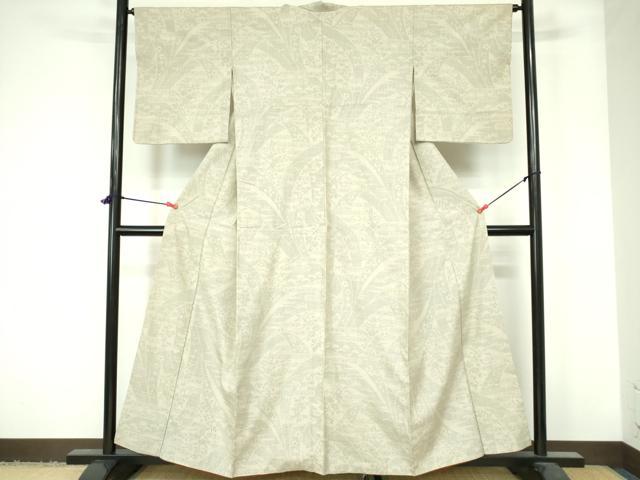 平和屋着物●結城紬 80亀甲 草花文 正絹 逸品 DAAX1414op