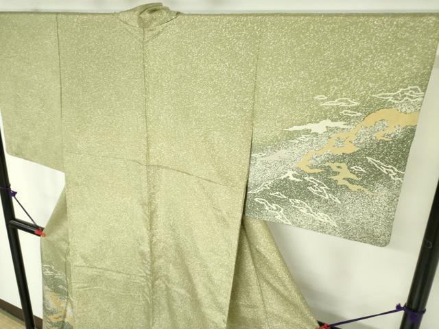 平和屋着物●本場染大島紬 訪問着 霞文 暈し染め 正絹 逸品 DAAX1482op