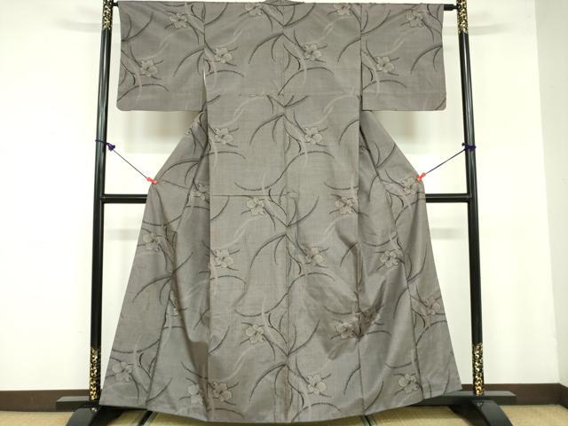 平和屋着物●本場大島紬 9マルキ 草花文 正絹 逸品 DAAX1493op