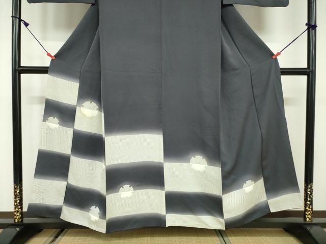 平和屋着物●訪問着 駒刺繍 雪輪鹿の子文 暈し染め 金彩 正絹 逸品 DAAX1502op