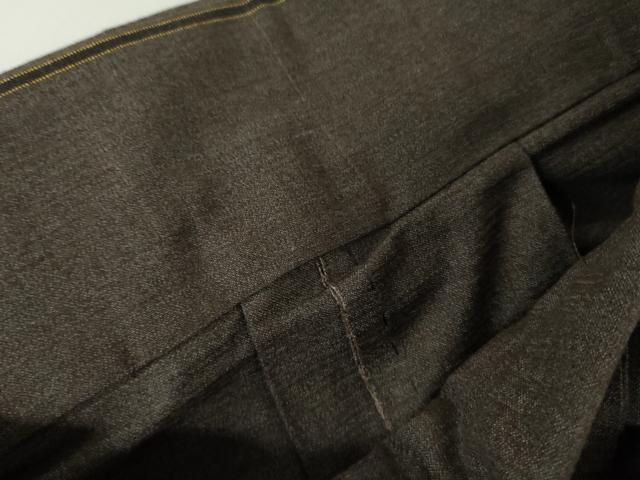 平和屋着物●男性 行灯袴 赤墨色 正絹 逸品 DAAX1555op