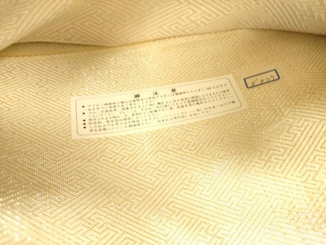 平和屋着物◎佐賀錦 六通柄袋帯 花鳥文 金糸 正絹 逸品 DAAX1647op