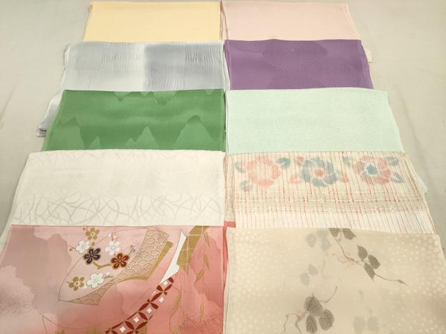 平和屋着物★和装小物 帯揚げ10枚セット 正絹 逸品 DAAX2488xg
