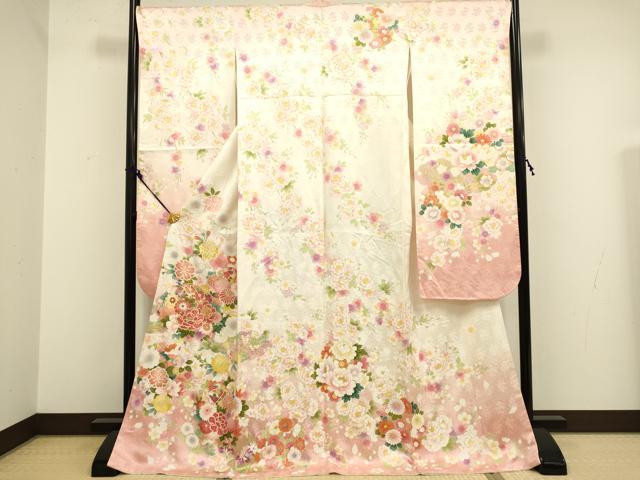 平和屋着物●豪華振袖 駒刺繍 花毬紋 暈し染め 金彩 正絹 逸品 DAAX2526du