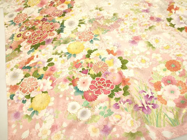 平和屋着物●豪華振袖 駒刺繍 花毬紋 暈し染め 金彩 正絹 逸品 DAAX2526du