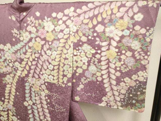 平和屋着物●訪問着 絞り 辻が花 金通し地 正絹 逸品 DAAX2544du
