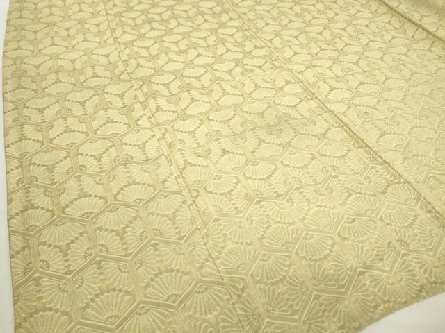 平和屋着物▽極上 お召 単衣 亀甲花文 正絹 逸品 DAAX3019az