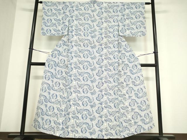 平和屋着物▽小紋 単衣 番傘 洗える着物 DAAX3021az