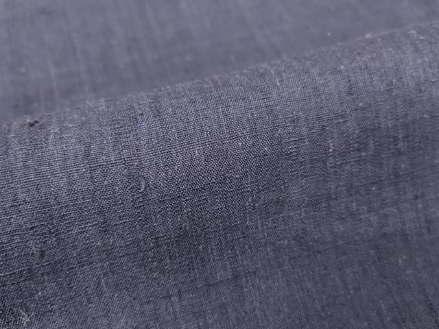平和屋着物▽本場結城紬 重要無形文化財 単衣 深紫色 正絹 逸品 DAAX3048az