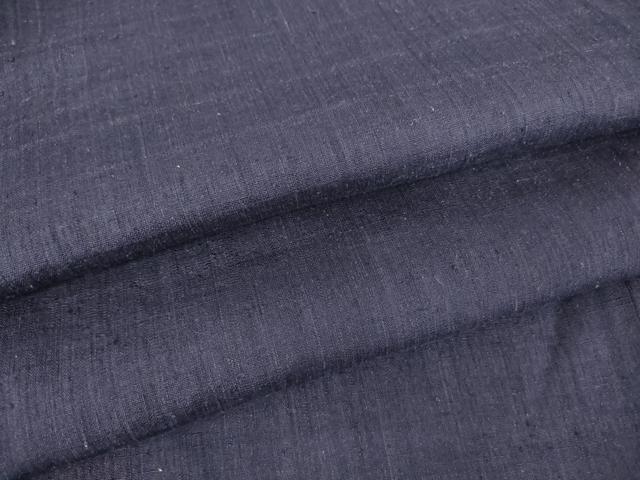 平和屋着物▽本場結城紬 重要無形文化財 単衣 深紫色 正絹 逸品 DAAX3048az